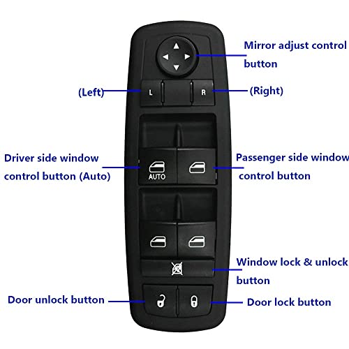 Interrupteur de vitres avant gauche pour Dodge Nitro 2008-2012 commande 68084001AB