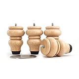 MARS EXPORTS - Beach Wood Furniture Legs Sofa Legs Dresser Legs, Premium Sizes 06/05/04/03 Inches,Mi