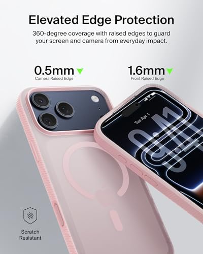 Image of Belkin iPhone 17 Pro Max Case | Slim, Anti-Yellowing, Anti-Scratch, 4M Drop Protection | 2 Years Warranty | Grip - Pink