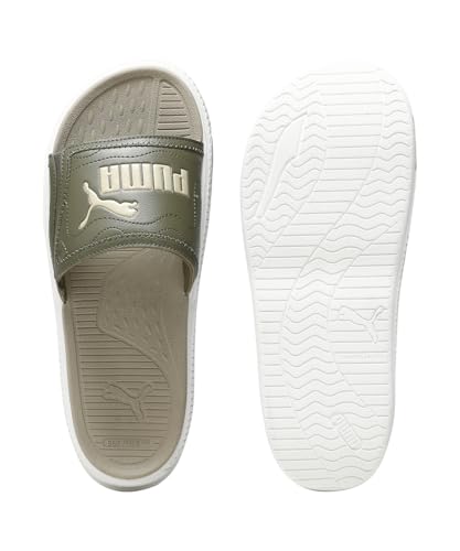 Image of Puma | Softride Pro 24 Men's Slides | Warm White-Olive-Toasted Almond