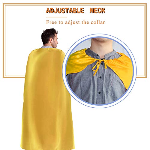 Superhero Capes and Masks for Adults Bulk-Men Women Super Hero Costume Halloween Dress Up Party Favors -7 Pack (Multicolored) - Image 5