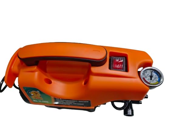 Image of Lion Li-2000 High Pressure Car Washer, 1800W Induction Motor, 160 Bar, 10 L /min Flow, Portable with 8M Hose, Pressure Gun, Foam Bottle for Home and Bike Cleaning