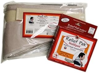 Fabrication Enterprices Relief Pak Hotspot Moist Heat Pack and Cover Set - Neck Pack with Terry with Foam-Fill Cover