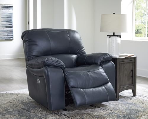 Signature Design by Ashley Leather Power Rocker Recliner Chair, Ocean Blue - image 8