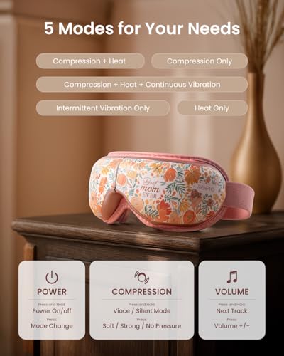 Image of RENPHO Eyeris 1 Eye Massager with Heat, Perfect Relaxation & Birthday Gifts for Women, Wife, Mom, Massaging Eye Mask for Eye Care, Dry Eyes & Head Tension
