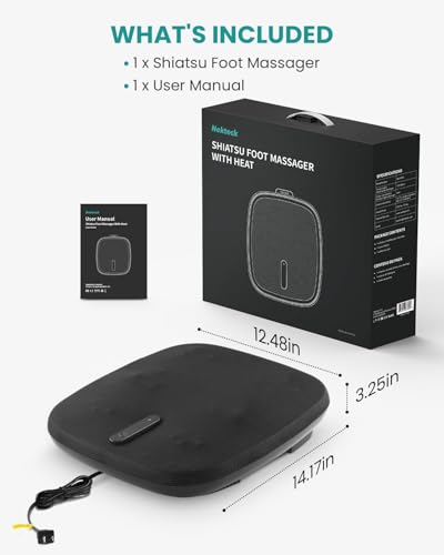 Image of Shiatsu Foot Massager with Heat, Nekteck Electric Kneading Feet Massage Machine for Circulation and Neuropathy Plantar Fasciitis Pain Relief, Home Office Use, Gifts for Women Men Mom Dad Birthday Gift