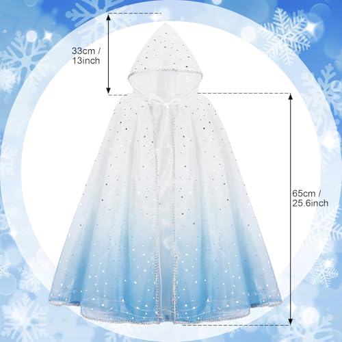 Capa con capucha de princesa para niñas PHOGARY miniatura 2