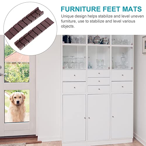 Bienka Furniture Leveling Pads Table Plastic Pads Chair Leg Floor Protectors Furniture Feet Plastic Shims: 20Pcs Felt (Color : Brown, Size : 9.7X1.9Cm) #TOP2