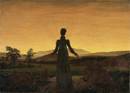 Lienzo Mujer ante el sol naciente para crear un hogar zen