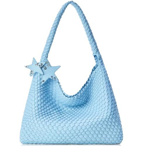 Image of Woven Tote Bag for Women, Shoulder Handbags, Beach Hobo, Handwoven Satchel Underarm Bag, Top-Handle Bag With Purses