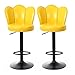 Krzesła barowe Stołki nordyckie kreatywne krzesło barowe zestaw 2 krzeseł podnoszonych wysoki stołek barowy dom skórzany stołek barowy krzesło przednie wysoki taboret barowy (kolor: Żółty)