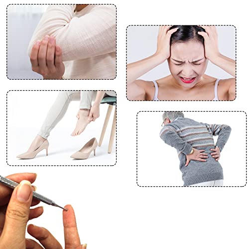 Blmhtwo 2 Pieces Acupressure Pen, Dual Head Reflexology Acupuncture Pen Deep Tissue Massage Stainless Steel Retractable Ear And Body Point Probe Pen For Home Spa (Gold And Sliver) #TOP6