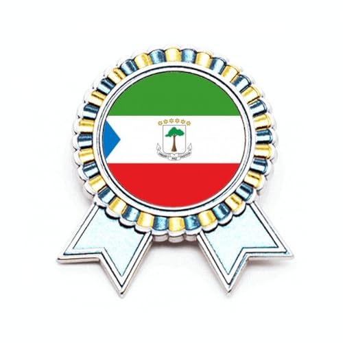 Médaille de prix drapeau Guinée équatoriale broche en métal de qualité