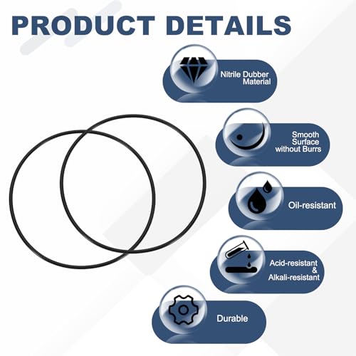 uxcell 5Pcs AS-252 O-Rings, Nitrile Rubber O-Rings 5-1/4\" ID, 5-1/2\" OD, 1/8\" Width Round Sealing Gasket for Automotive Machine Plumbing Sealing Repair (70 Durometer, Black)