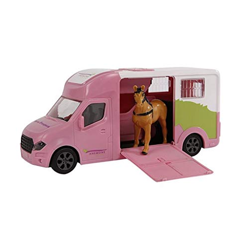 Van Manen Kids Globe Traffic Paardentransporter Anemone De Cast 1:32 in roze (met licht & geluid, 1 paard, incl. batterij) - Nr. 510212