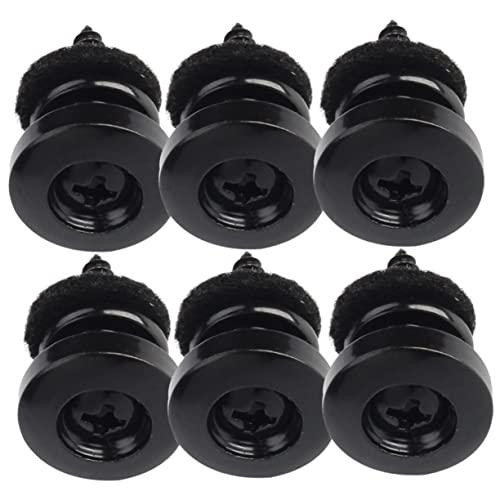 BESPORTBLE 6Pcs Guitar Strap Lock Buttons Quick Release System for Electric Bass Acoustic Guitars Strap Pegs for Enhanced Security and Easy Installation Design