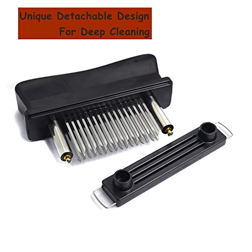MySit Meat Tenderizers with 48 Stainless Steel Ultra Sharp Needle Blades, Meat and Poultry Tenderizer Needler Kitchen Tool with Cleaning Brush for Tenderizing Beef, Chicken, Steak, Pork, Fish - Thumbnail 2