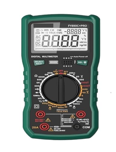 Multimètre numérique 6000 counts AC/DC 2000V pour installations photovoltaïques
