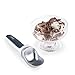 Zyliss The Right Scoop Ice Cream Scoop – Heavy Duty with Ergonomic Handle – Non Stick, Dishwasher Safe – Ideal for Hard Ice Cream, Sorbet, & Baking Toppings – Gray & White