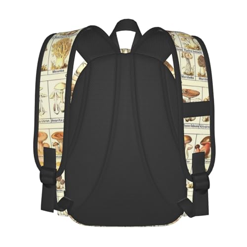 Vintage Mushrooms Laptop Backpack Shoulder Bag Laptop Pack Travel Backpacks Commuter Back Pack Casual Daypack Bags With Side Pockets3