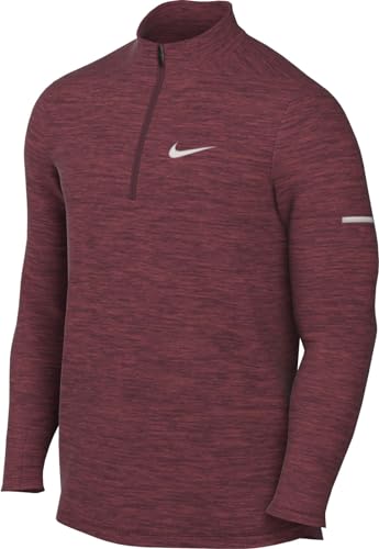Nike M NK DF Elmnt Top Hz sweat-shirt de running homme noir en tissu respirant Dri-FIT