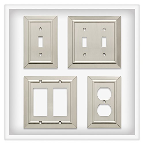 Franklin Brass W35220-Sn-C Classic Architecture Double Toggle Switch Wall Plate/Switch Plate/Cover, Satin Nickel #TOP3