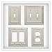 Franklin Brass Classic Architecture (1-Pack) Decorative Light Switch Cover Brushed Nickel 2-Gang Wall Plate Double Toggle Plate Covers Electrical Outlet Guard W35220-SN-C