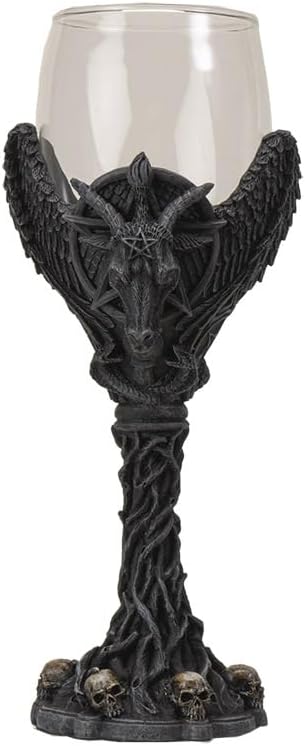 Miniatura 2 de Pacific Giftware Copa Baphomet, cristalería gótica Wicca