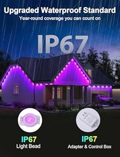 Nexillumi 300ft Permanent Outdoor Lights for House, 2025 New Smart RGB Christmas Lights Outdoor with APP Remote Control, IP67 Waterproof Eternity Eaves Lighting for Halloween Christmas Decorations