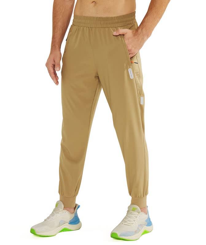 Purltoan Mens Lightweight Joggers Quick Dry Athletic Track Pants Joggers for Men Gym Workout