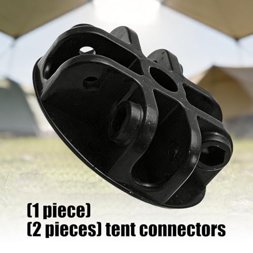 Conectores para toldo de 4 vías negros de 7 cm de diámetro 2