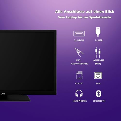 JVC Fernseher 24 Zoll Smart TV powered by TiVo (HD-Ready, HDR, Triple-Tuner, 6 Monate HD+ inkl.) LT-24VH5455 – Bild 5