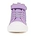 HugRain Toddler Girls Kids Sneakers Canvas Shoes Child Sparkle Fashion Glimmer Flipping Sequins High Top Adjustable Hook Loop Straps Velcro Non Slip Lightweight Walking Purple Size 11