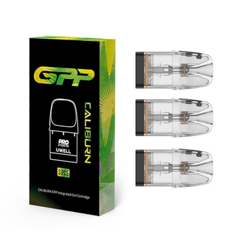 U-well Caliburn GPP Cartouche résistance intégrée 3 ML(0,6 Ω 3 pièces/paquet) [RDL/MTL 5-25 W] Recharge latérale pour Caliburn G4/Caliburn G3 Pro KOKO/Caliburn GK3 Original - No Nicotine