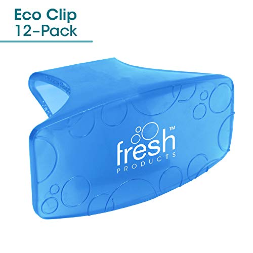 Fresh Products Eco Bowl Clip, Air Freshener, Toilet Freshener, Trash Freshener, Chemical-Free, Natural Oils, Discreet - Cotton Blossom Fragrance, Blue, Made In Usa, 12Pk #TOP3
