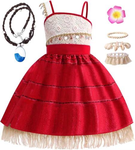 ODESABO Princess Costume for Girls,Ocean Princess with Accessories for Kids,Halloween Costume for Girls Dress Up (4-5 Years)