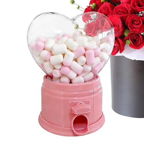 Imagen de Dispensador de Caramelos para Encimera Máquina De Chicles Mini En Forma De Corazón Dispensador De Golosinas Para Escritorio Para