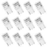 TOPBATHY 20 Pezzi Lampadina LED Bianca T10 12v Base a Cuneo per Pulsante
