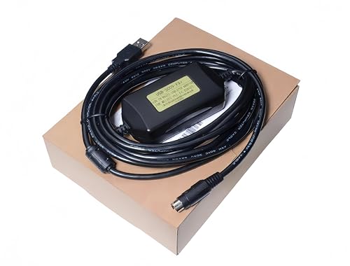 Washinglee Cable de programación aislado para Mitsubishi PLC FX3U y FX Series, para Taiwán Shihlin AX Series, para FX2N/FX1N/1S/FX3U/3GA, para reemplazo USB-SC09-FX, 6 pies