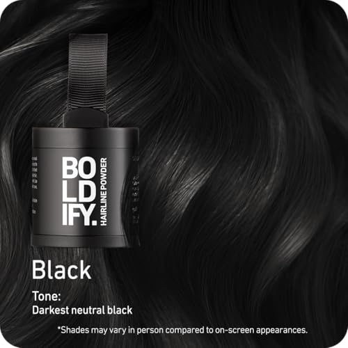 Image of BOLDIFY Hairline Powder - Water-Resistant Root Touch Up Hair Color for Gray Coverage - 24-Hour Stain-Proof, Mess-Free Hair Powder for Thinning Hair