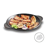 Korean BBQ Grill Pan, Non-Stick Coating, Stovetop and Induction Cooker Friendly, Barbecue Plate for