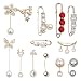 Mode Broche de Perle Simulée , XiXiRan 12 Épingles à Double Fausse Perle, Broche en Perle Artificielle, Épingle à Nourrice Avec Faux Strass et Perle, Broche Perle Femme, pour Vêtements, Foulard