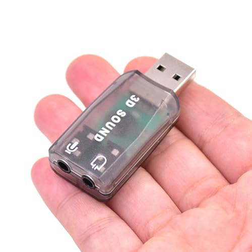 Adaptateur sonore externe USB - Audio d'interface, périphérique de plug-and-play | 5.1 Sortie stéréo du canal, support de casque Clear Expérience sonore améliorée, ordinateurs portables, joueurs,
