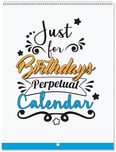 Amazon.com : 12 Month Just For Birthdays Perpetual Calendar - 24-page, 6