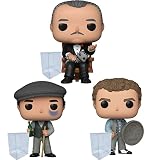 El padrino 50 aniversario Funko Pop Set de 3 con paquete de protector, incluye Vito #1200, Michael #1201 y Sonny #1202 figuras de vinilo con fundas protectoras de plástico azul Salamander Emporium
