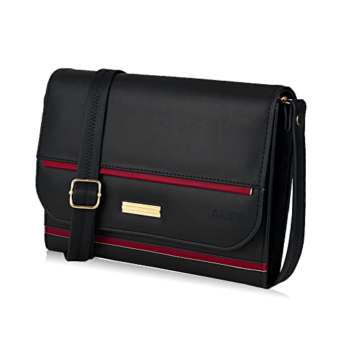 Image of ALSU Women's trendy Sling Bag | handbag | purse | crossbody bag| deattachable straps | adjustable straps |card slots 4| side bag| phone pocket