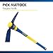 Estwing 5-Pound Pick Mattock, 36-Inch Fiberglass Handle, Ideal for Hoeing in Tight Quarters or Rocky Soil