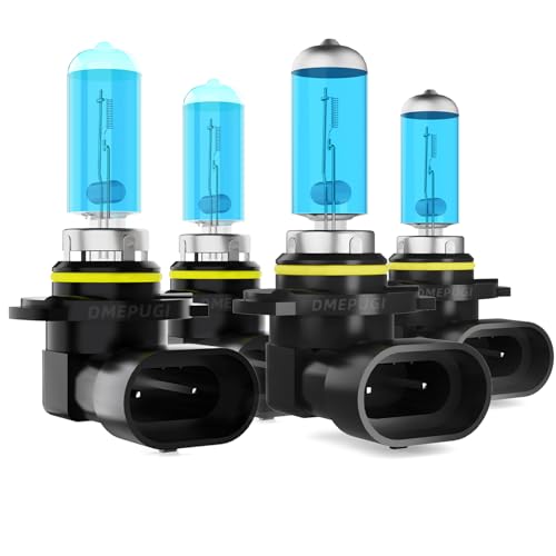 Image of Compatible with Chevy silverado 1500 1999-2006 halogen headlight bulbs, 9005 /HB3 /H10 high beam+9006 /HB4 low beams,car light bulb,6000K White Light,Plug N Play,Pack of 4