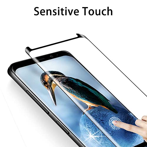 Otao Galaxy S8 Screen Protector Tempered Glass (2 Pack), 3D Curved Dot Matrix Glass Screen Protector For Samsung Galaxy S 8 With Installation Tray [Case Friendly] #TOP4