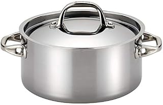 Anolon Tri-Ply Onyx Dutch Oven, 5 Quart, Stainless Steel